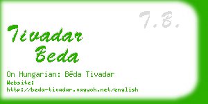 tivadar beda business card